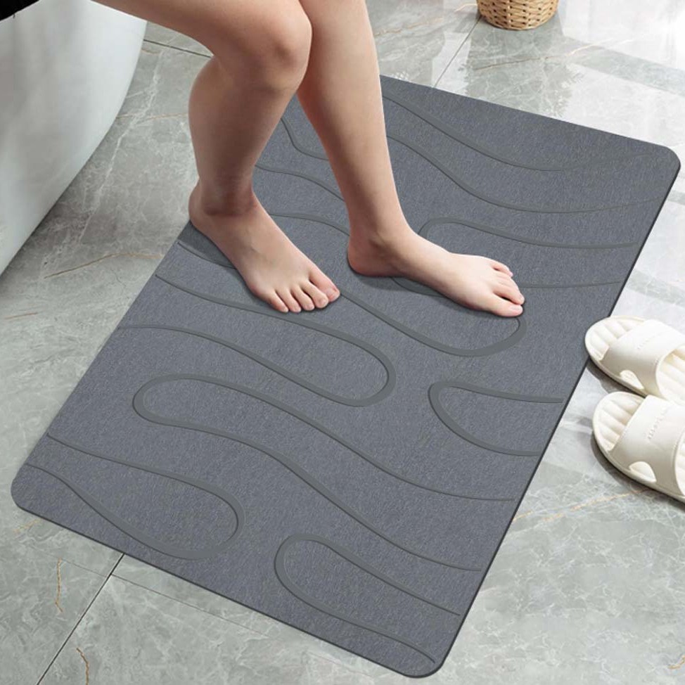 Temu Water-Absorbing Quick-Drying Non-Slip Mat Simple Household Bathroom Dirt-Resistant Foot Mat Bathroom Floor Mat Diatom Mud Floor Mat
