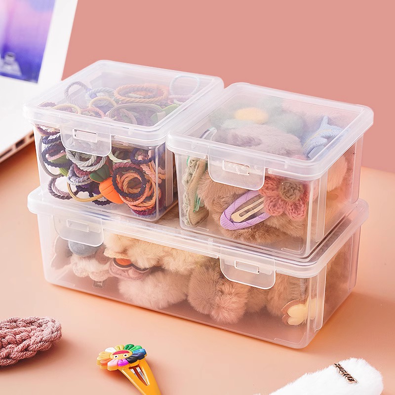 Children's Hair Accessories Storage Box Rubber Band Baby Headband Hairpin Hairpin Headband Hair Hoop Box Jewelry Transparent Jewelry Box