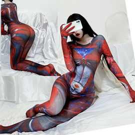 拉链开裆 死库水女同人cosplay服 万圣节情趣内衣连体衣8523