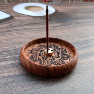 Wooden Incense Holder with Copper Incense Burner, Incense Stand, Home Indoor Incense Tray, Aromatherapy Burner Base, Incense Holder, Incense Tray