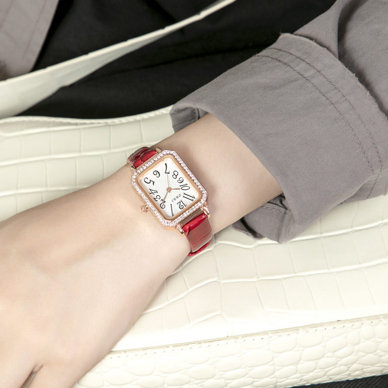 Trendy Square New Minimalist Digital Art Women's Fashion Watch_voghion.com