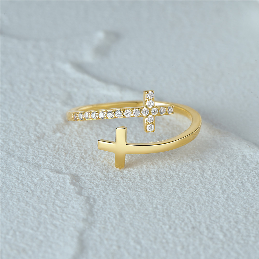 4g Weight Zircon Inlay Material Open Rings, Rings Classification Adjustable Ring Size 1 Piece Quantity Daily Occasion 925 Sterling Silver Material Geometric, Cross, Water Droplets Pattern Women's Gender Plating, Inlay Design Simple Style Style 1 Piece 925 Sterling Silver Geometric Cross Water Droplets Zircon Open Rings Rings 39