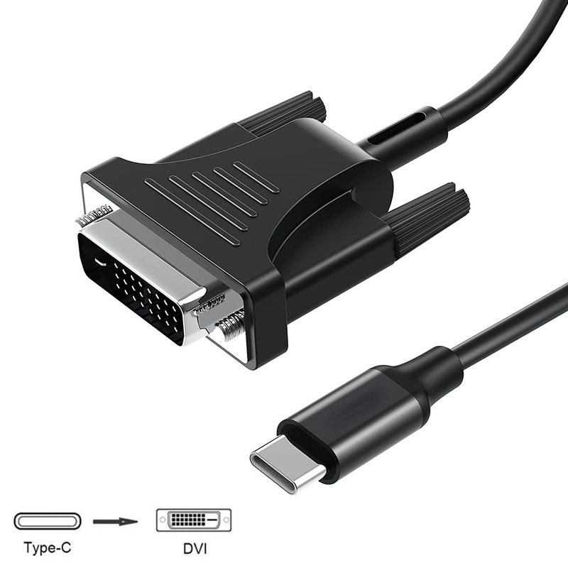 1.8 m USB-C to DVI24 1 male to male 1080P HD line notebook computer connected to monitor 1.8 m USB-C to DVI24 1 male to male 1080P HD line notebook computer connected to monitor