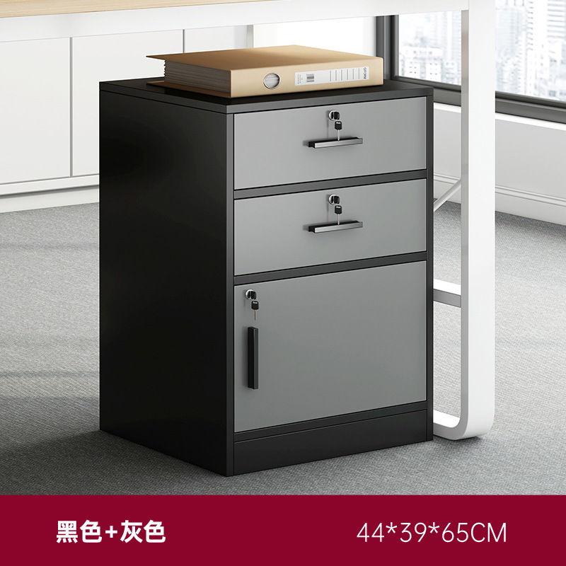 [슬라이드 레일로 업그레이드丨2개 서랍] 44cm 블랙 그레이