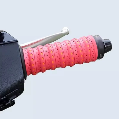 Electric Vehicle Motorcycle Handlebar Cover, Colorful Summer Anti-Slip Soft Silicone Clutch Brake Cover, Waterproof Handlebar Grip (Motorcycle Handle Cover) - motorcycle-handlebar-cover-rose-orange