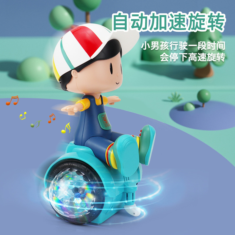 El mismo tipo de acrobacias eléctricas universales giratorias para niños juguetes de equilibrio de juguetes de muñecas de luz de música al por mayor