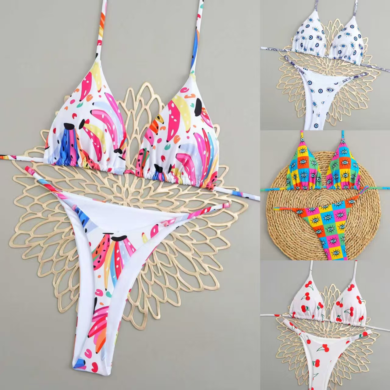 Nuovo bikini sexy con lacci, due pezzi per donna_voghion.com