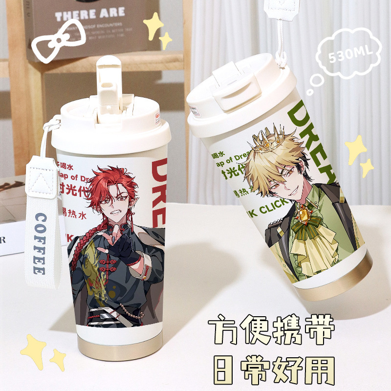 Qiao Lingcheng, Lu Guangxia, Fei Liu Xiao Vein Thermos Cup, Two-Dimensional Drinking Cup, Double Drinking Mouth, Student Thermos Cold Qiao Lingcheng, Lu Guangxia, Fei Liu Xiao Vein Thermos Cup, Two-Dimensional Drinking Cup, Double Drinking Mouth, Student Thermos Cold