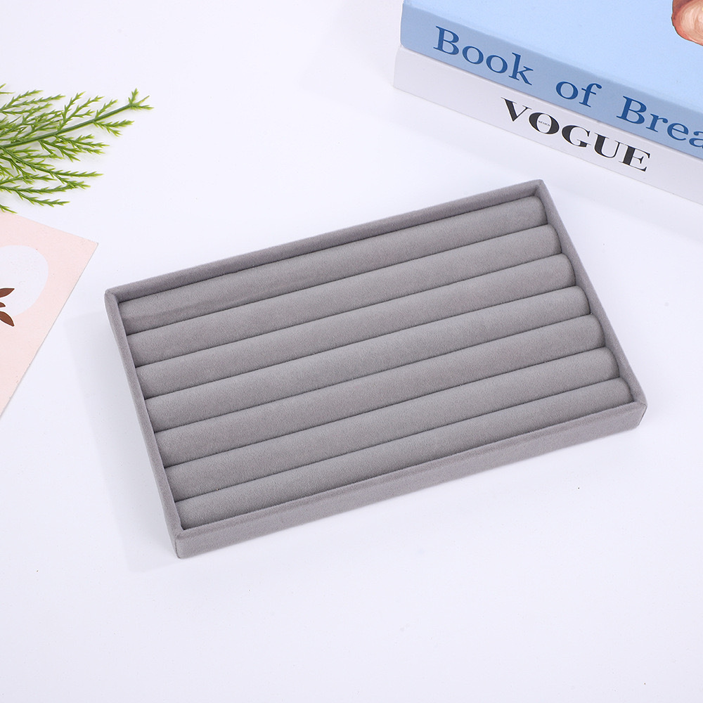 Velvet gray [ring tray]; [flannel tray 21*12.5*2.5cm]