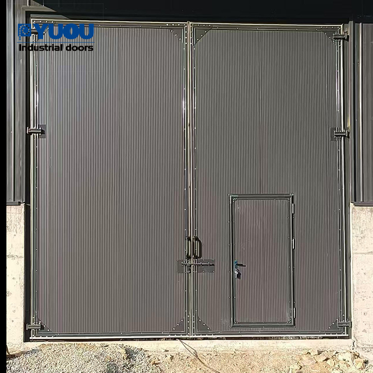 Industrial swing gates: wind-resistant, insulated, and burglar-proof. Available in manual and electric versions for factory and industrial park projects. Wholesale supply