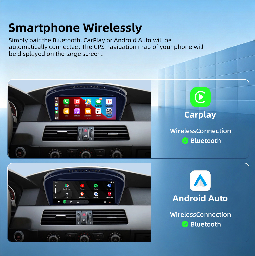 Large Screen Central Control Navigation System Suitable for Bmw 3/5 Series E60 E61 E64 E90 E91 E93 2004-2012