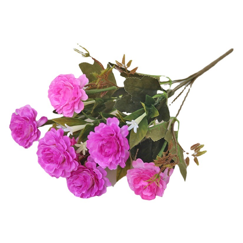 Fábrica al por mayor artificial otoño peonía artificial flor paquete de boda núcleo peonía salón de bodas decoración camino plomo arreglo floral flor decorativa