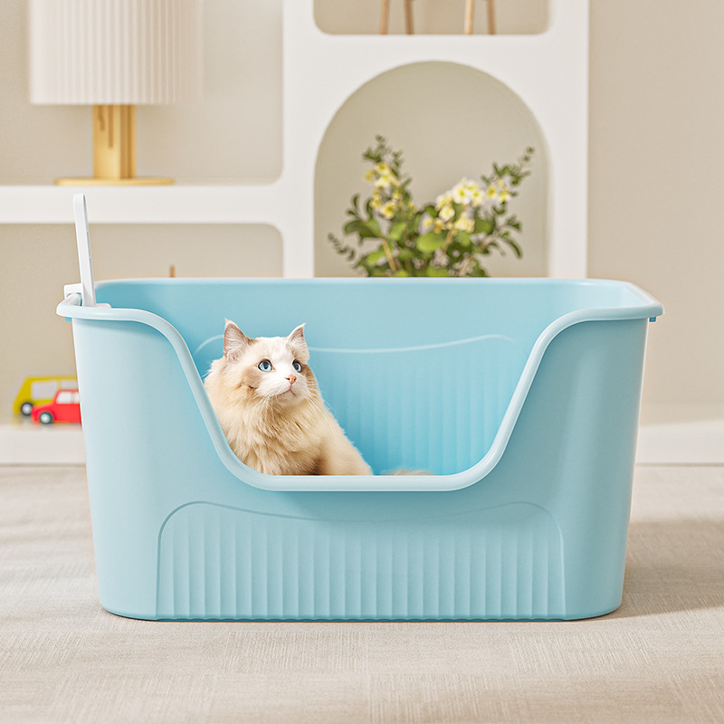 特大抗スプラッシュ猫トイレ子猫特大オープン猫トイレ猫トイレペット用品卸売|undefined