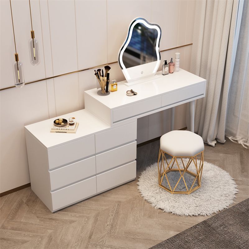 흰색 100cm 테이블 + 캐비닛 + 구름거울 + 새둥지 의자