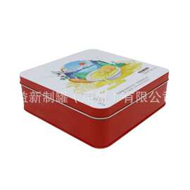 定制马口铁食品糖果饼干铁盒礼品马口铁盒正方形曲奇饼干盒储物