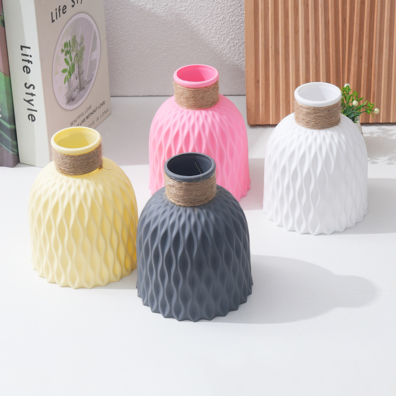 Piña estampado flor de plástico creativo simple casero anti-caída flor de decoración flor de agua corrugada cruzada venta caliente flor de agua