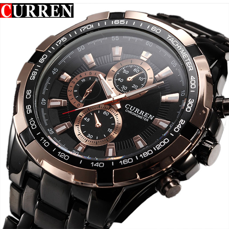 Reloj CURREN 8023 para hombre, correa de acero inoxidable, reloj de cuarzo de moda, modelo para hombre image 3