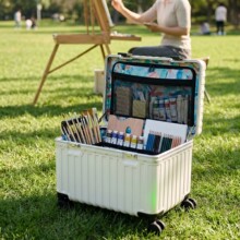 美术生专用画箱画车写生车小推车画具颜料盒收纳密码箱轻便多功能