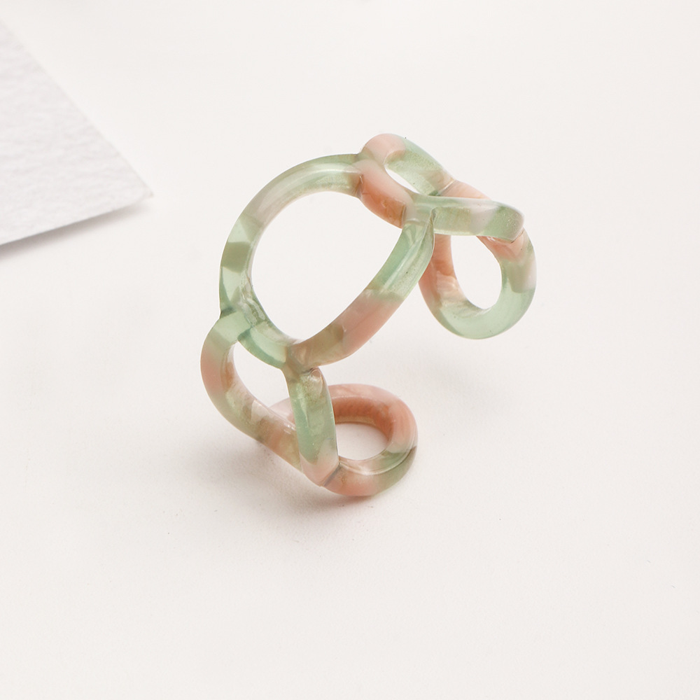 fashion acrylic resin gradient color ring