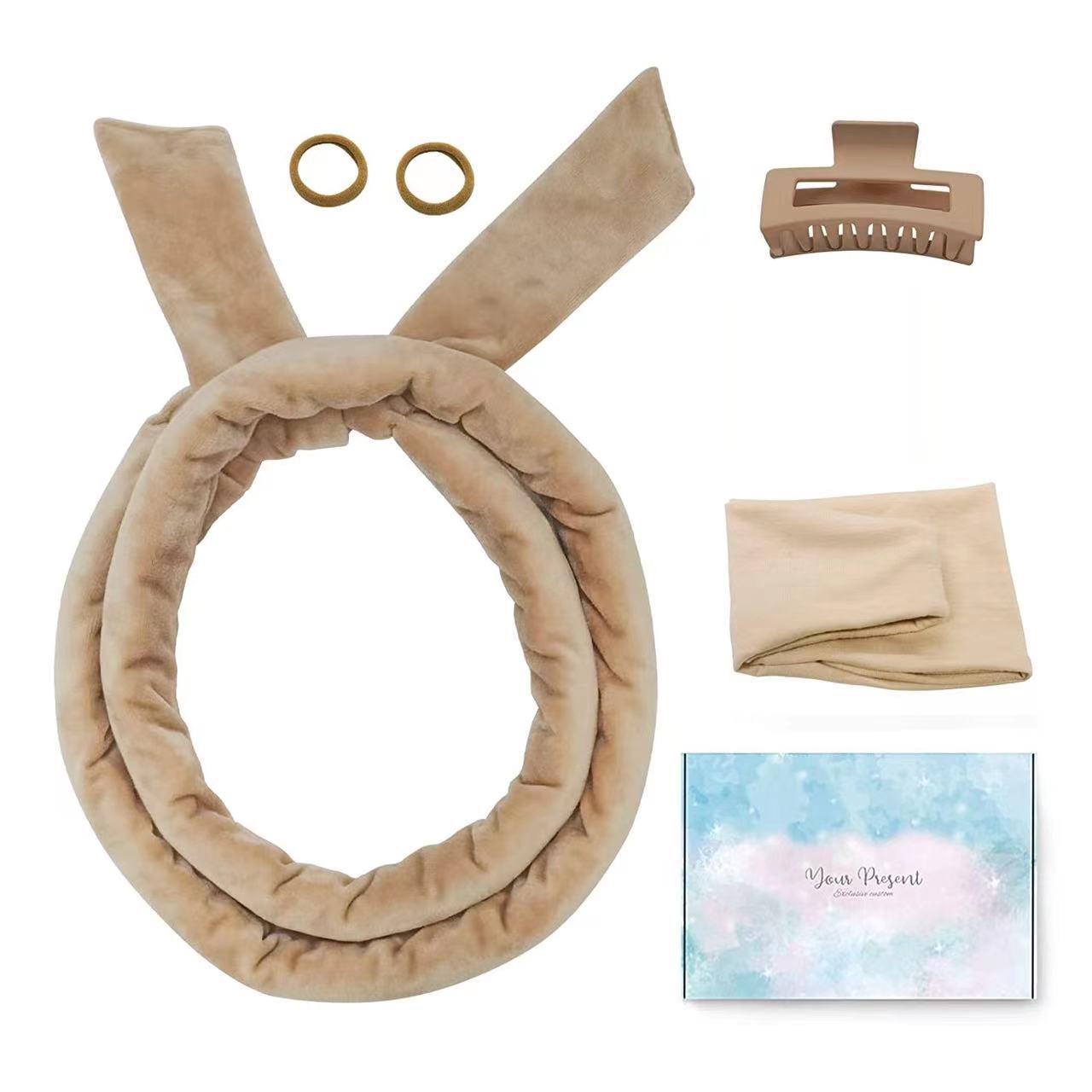 Transfronterizo Amazon perezoso no caliente rizador de pelo banda de pelo curling pelo rizador de pelo onda grande sueño caja de regalo traje