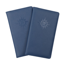 源头厂家PU皮革收银夹点单夹蓝色皮质酒店账单夹批发厂家菜单批发