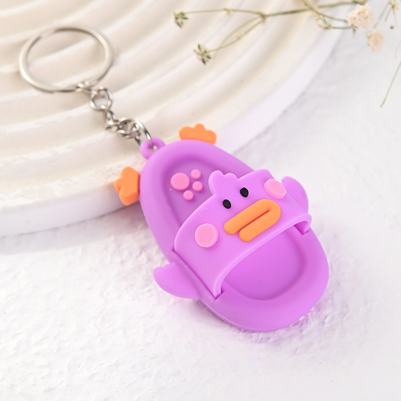 Lindo llavero de dibujos animados de animales, mochila, muñeco colgante, llavero para niñas, accesorio para llaves de coche, juguete personalizado de moda image 12