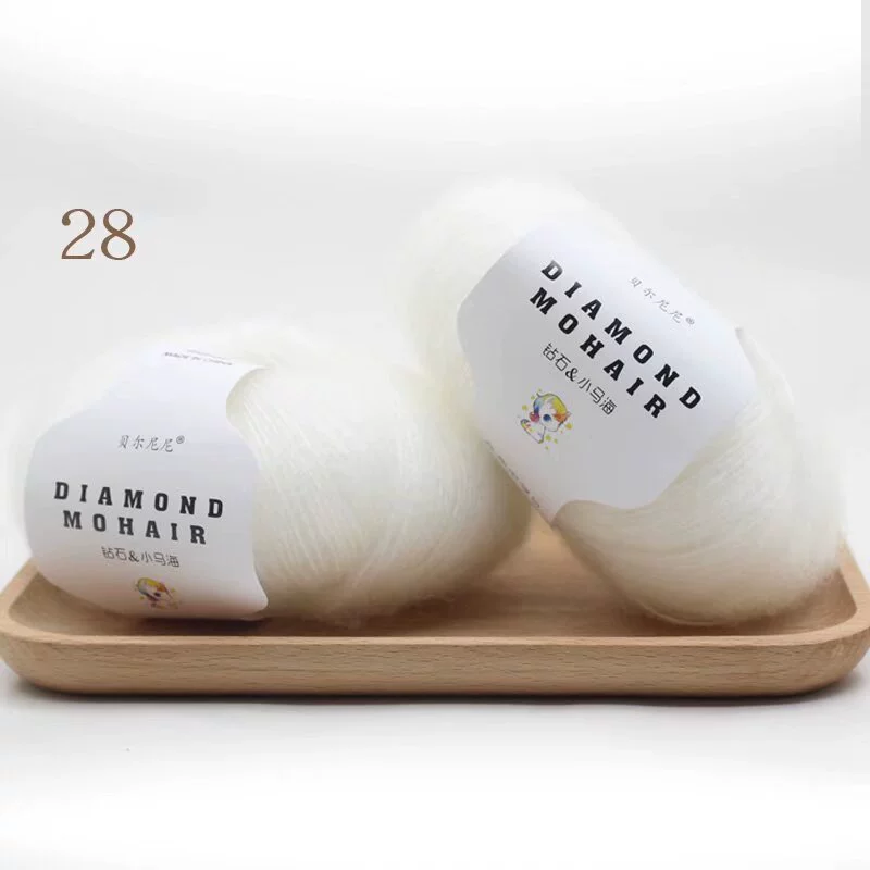 Diamond Pony: шарф и клубок пряжи Diamond Mohair, ручная работа, бренд 贝尔尼尼, разнообразные конфигурации