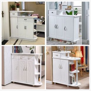 European-Style Shoe Cabinet, Double-Sided Foyer Shoe Cabinet, Entrance Partition, Painted Wine Cabinet, Shoe Cabinet, Korean Pastoral Shoe Cabinet Assembly, Dreamland