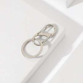 金属8字钥匙扣合金不锈钢饰品配件包包挂钩锌合金狗扣八字形配件