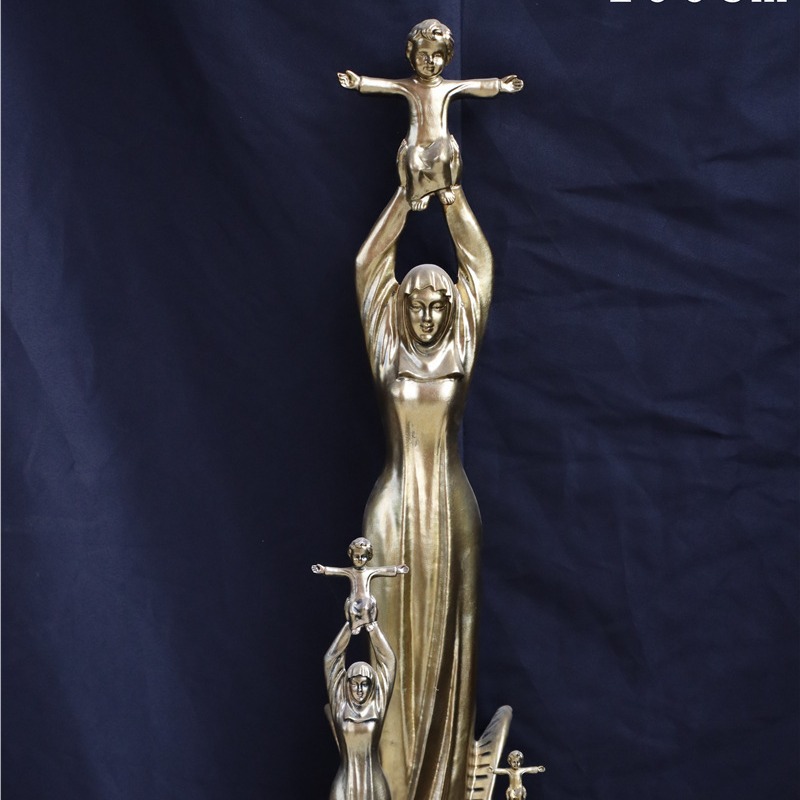100cm She Shan Virgen María Ornamento Estatuas de vidrio de fibra de fibra de vidrio Figuras decorativas de la iglesia