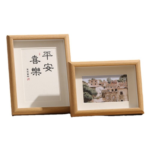 Wooden hollow three-dimensional photo frame table wholesale 5 inches 7 photo frames 6 wall hanging 8 glass photo frames 10 manufacturers A4