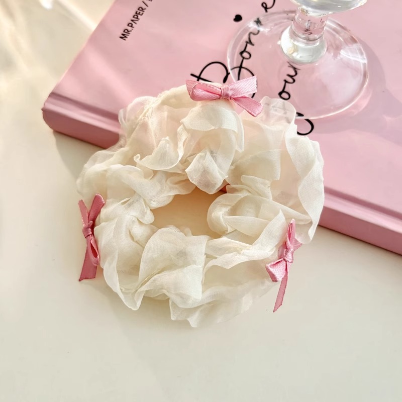 Satilla de seda más algodón relleno de terciopelo intestino grueso lazo para el cabello almohada para dormir