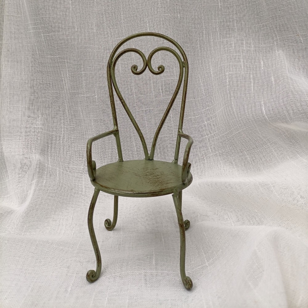 작은 등받이 의자 그린 올드