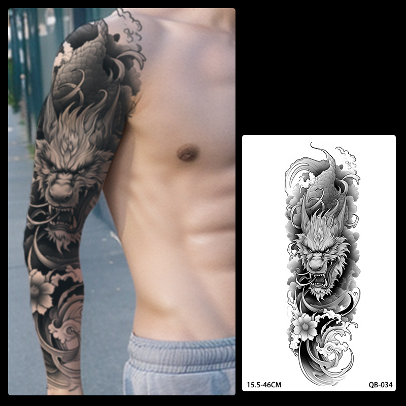 Brazo de flor de brazo completo Parche de tatuaje a base de hierbas Hombres y mujeres Jugo de larga duración impermeable Sentido avanzado no reflectante Nuevo estilo 2025