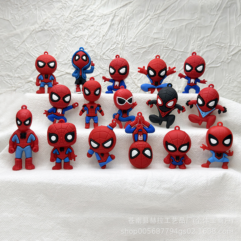 Spider-Man Pendant Doll Blind Box Marvel Avengers Pendant Keychain Superhero Spider-Man Ornament