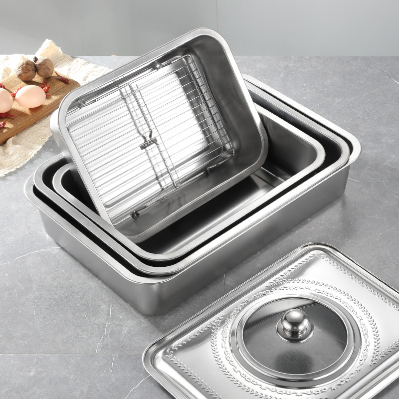 Rectangular extra large big cover stainless steel for commercial use