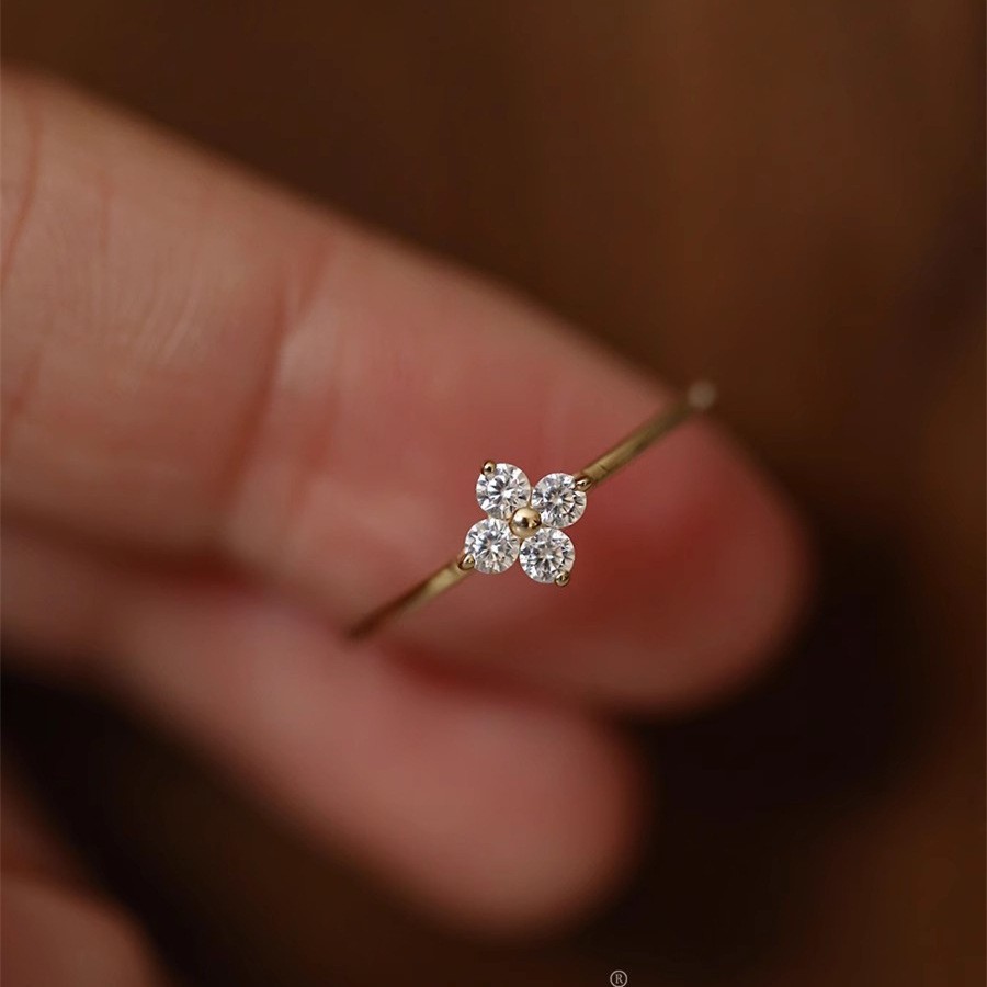 Timeless Four-leaf Clover Ring For Women Vintage Floral Accessory_voghion.com