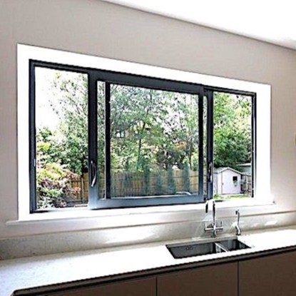 Waterproof residential window double tempered glass heat insulation aluminum sliding window