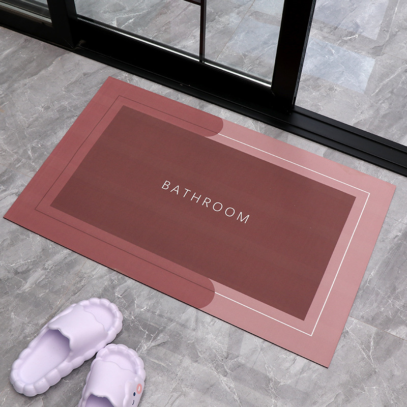 Alfombra de suelo transfronteriza alfombra de suelo antideslizante de baño de color sólido alfombra de barro suave de diatomita simple cocina alfombra de suelo de baño