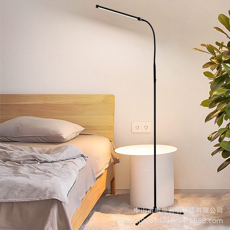 LED落地灯卧室高级感创意DIY现代简约床头落地灯钢琴灯侘寂风