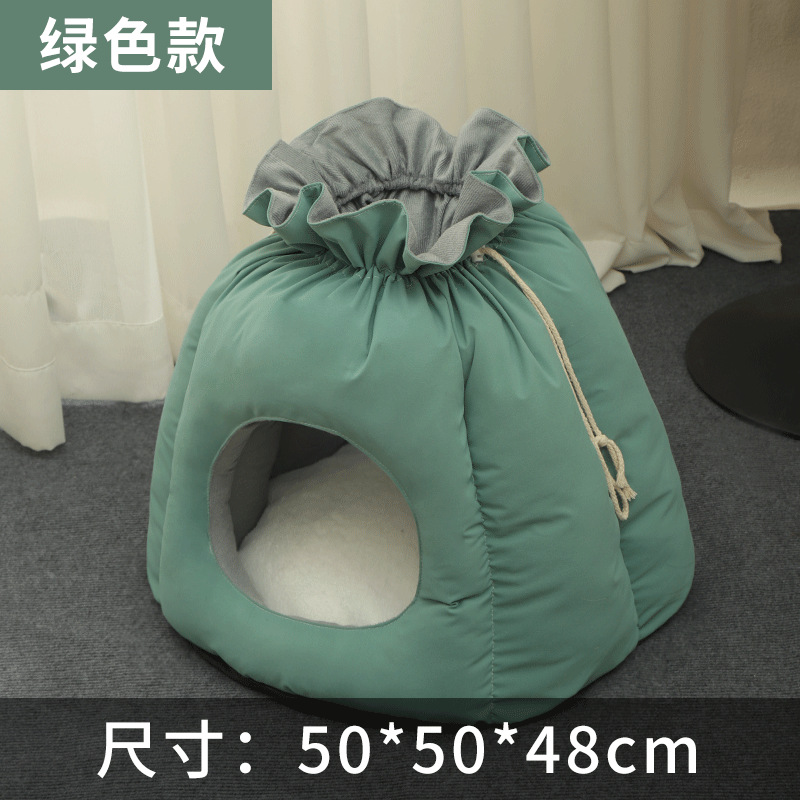 Cat Nest Warm Purse Nest Closed Cat House Cat Nest Dog House Winter Warm Cat House Four-season Universal Cat Bed