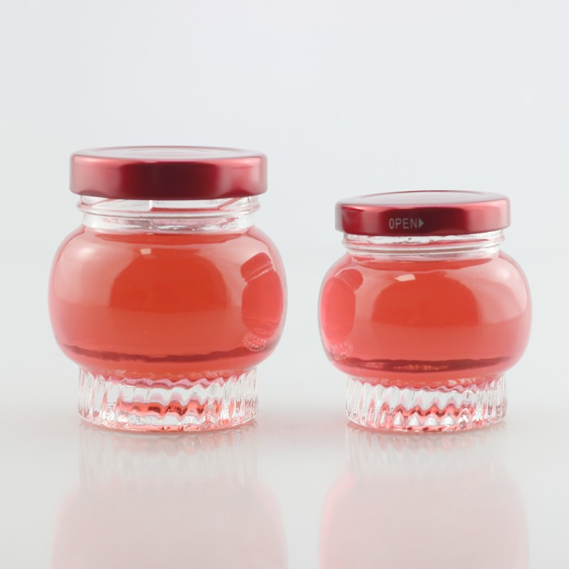 小仙炖燕窝分装瓶灯笼玻璃瓶密封瓶透明空瓶果酱瓶鱼胶带盖空瓶子