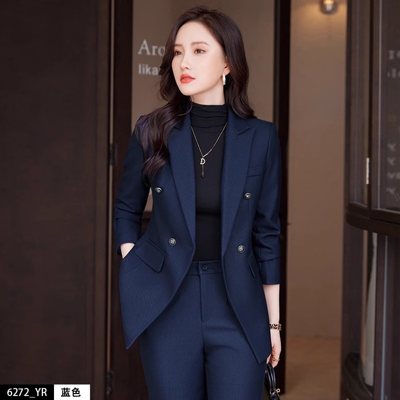 越境ビジネススーツ 女性用 秋冬フォーマルウェア 新作 上品 高級感 マネージャー仕様 作業服 冬用スーツジャケット|undefined