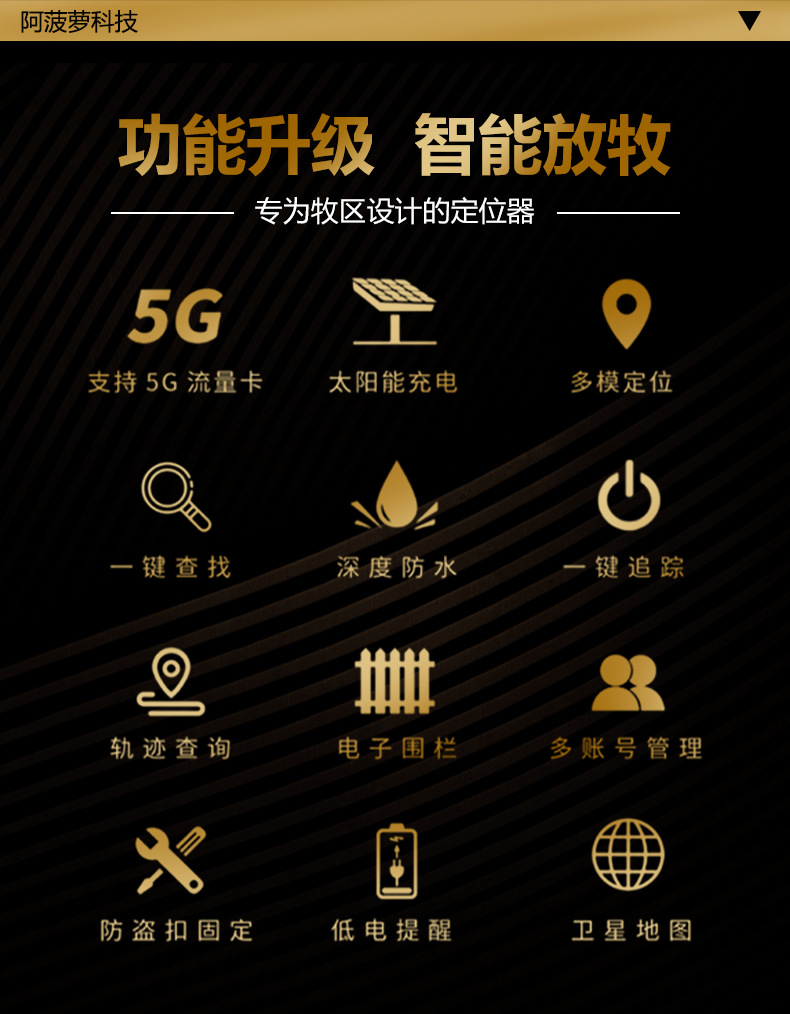 Beidou Satellite Cattle, Sheep, and Horse Locator 5g Solar-Powered Tracking Collar for Grazing in Mountainous Areas