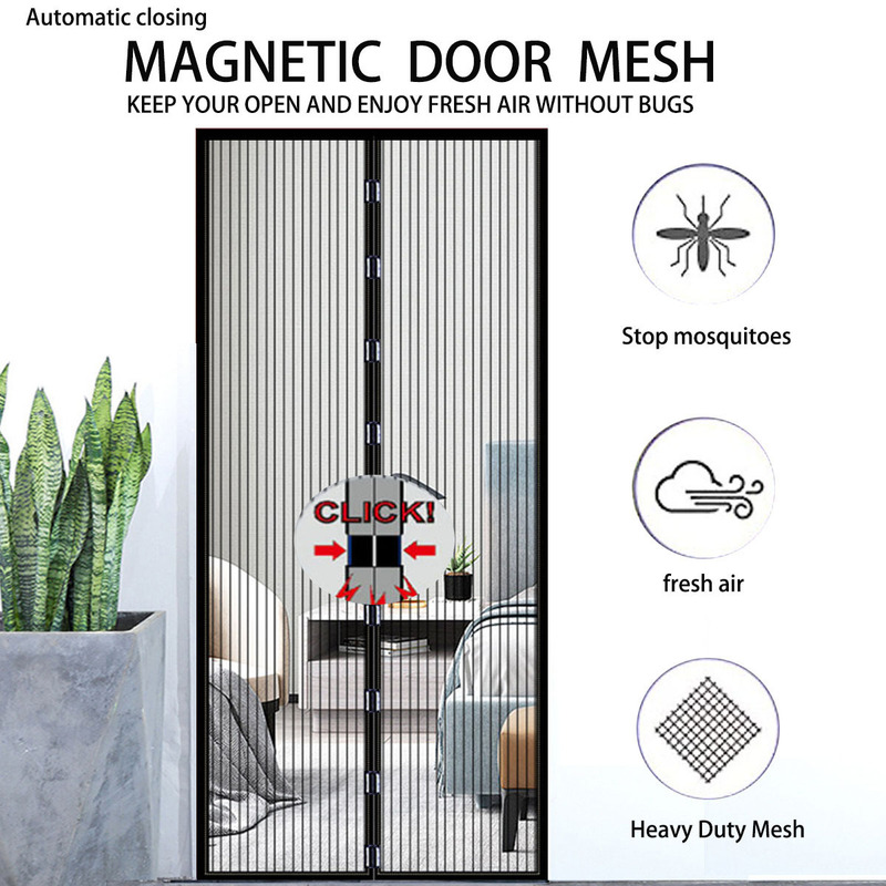 Customized Summer Magnetic Door Curtain, Breathable Balcony Mosquito Net, Simple Balcony Screen Door, Custom Balcony Screen Door
