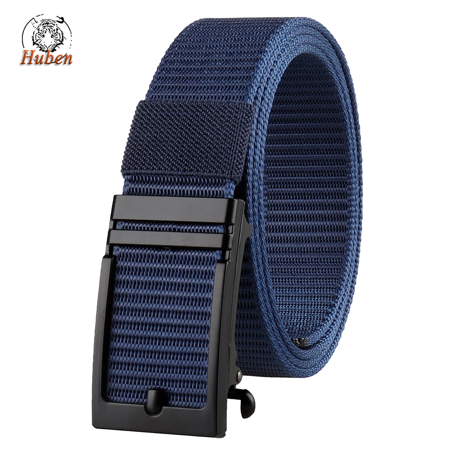 Cinturón para hombre Hebilla automática de aleación sin dientes Cinturón de nailon grueso Cinturón táctico Cinturón para hombre de moda de negocios