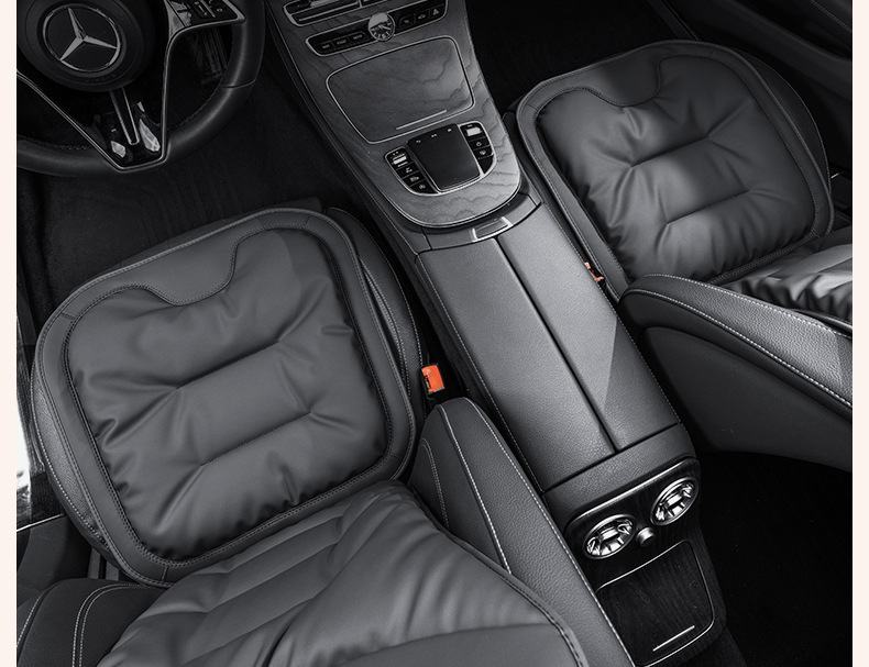 Napa Leather Car Seat Cushion, Universal for All Seasons, Integrated Seat and Backrest, Breathable and Comfortable for Long Drives Without Getting Tired