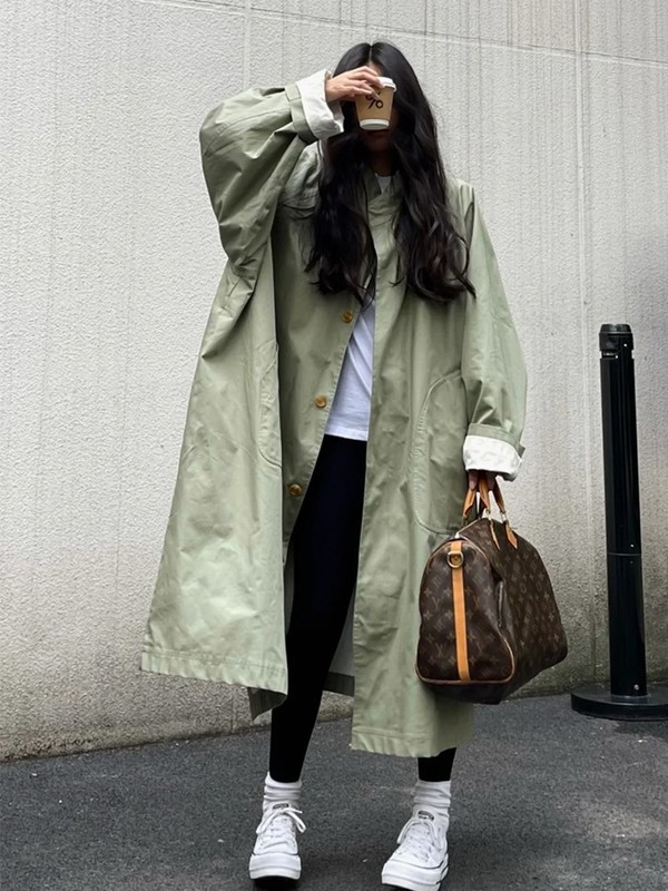 长款高个子风衣外套女2025年春秋季新款英伦风大衣超好看休闲日系|undefined