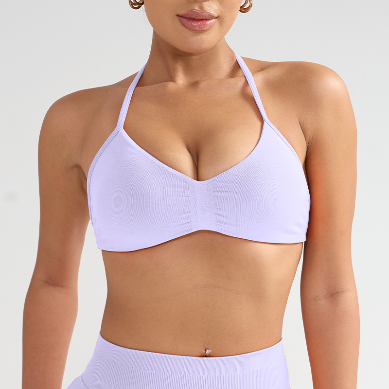 Light purple [halter neck short style]