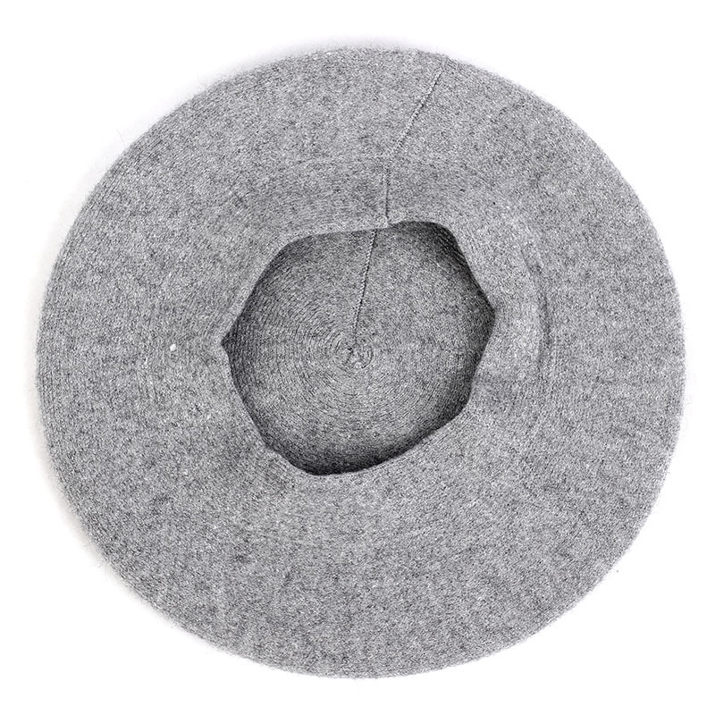 New Korean-style Women's Autumn and Winter Double-layer Thickened Wool Knitted Bailey Hat Artistic Retro Painter Hat Pumpkin Hat